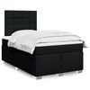 vidaXL Sommier &agrave; lattes de lit avec matelas noir 120x190 cm tissu
