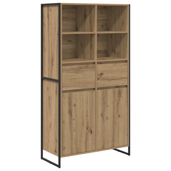 vidaXL Buffet 2 pcs Ch&ecirc;ne artisan 81 x 36 x 150.5 cm Bois d'ing&eacute;nierie