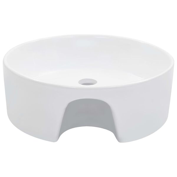 vidaXL Lavabo avec trop-plein 36x13 cm Céramique Blanc