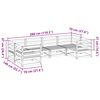 vidaXL Salon de jardin 6 pcs bois massif sapin de douglas