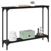 vidaXL Table console Ch&ecirc;ne noir 100 x 22,5 x 75 cm Bois d'ing&eacute;nierie