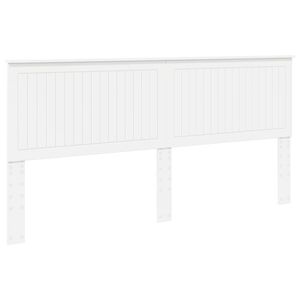 vidaXL T&ecirc;te de lit avec t&ecirc;te de lit Blanc 200 cm Bois d'ing&eacute;nierie