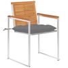vidaXL Chaises de jardin avec coussins lot de 2 Acacia solide et acier
