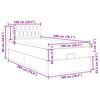 vidaXL Lit ottoman avec matelas taupe 100x200 cm tissu