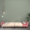 vidaXL Canap&eacute;-lit &agrave; 2 places rose velours