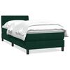 vidaXL Sommier &agrave; lattes de lit et matelas vert fonc&eacute; 100x210cm velours