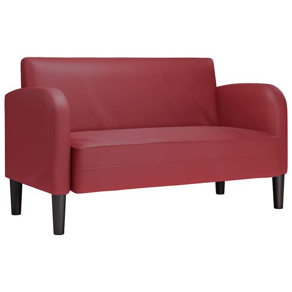 vidaXL Canap&eacute; causeuse rouge bordeaux 110 cm similicuir