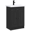 vidaXL Ensemble de mobilier de salle de bain Noir 56 x 37,5 x 81 cm