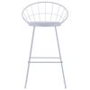 vidaXL Chaises de bar lot de 2 blanc similicuir