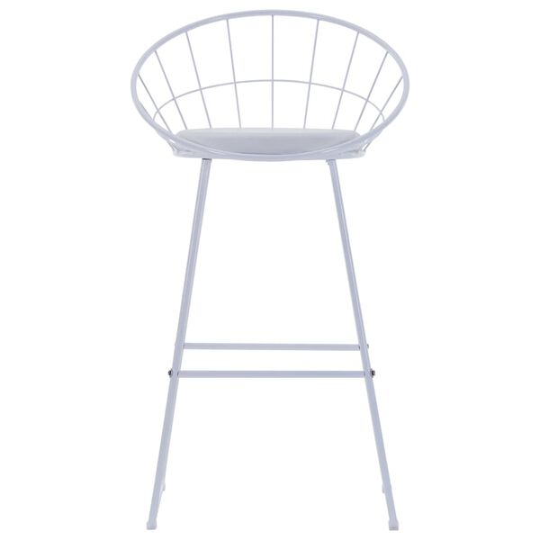 vidaXL Chaises de bar lot de 2 blanc similicuir