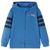Sweatshirt à capuche fermeture éclair enfants bleu 128