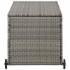 vidaXL Bo&icirc;te de rangement de jardin gris clair 120x65x61 cm rotin