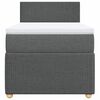 vidaXL Sommier &agrave; lattes de lit avec matelas Gris fonc&eacute; 90x200 cm Tissu