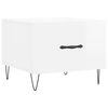 vidaXL Tables basses 2 pcs blanc brillant 50x50x40cm bois d'ingénierie