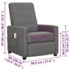 vidaXL Fauteuil électrique de massage Gris clair Tissu