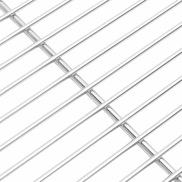 vidaXL Grille de barbecue Argent&eacute; 50 x 35 cm Acier inoxydable