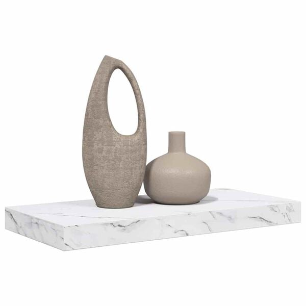 vidaXL &Eacute;tag&egrave;re Murale Marbre blanc 50 x 23 x 4 cm Bois d'ing&eacute;nierie