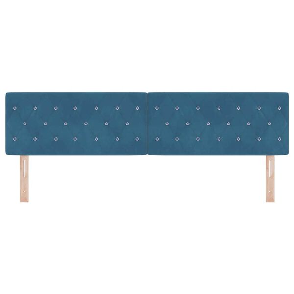 vidaXL Tête de lit avec tête de lit Bleu foncé 180 cm Cuir synthétique