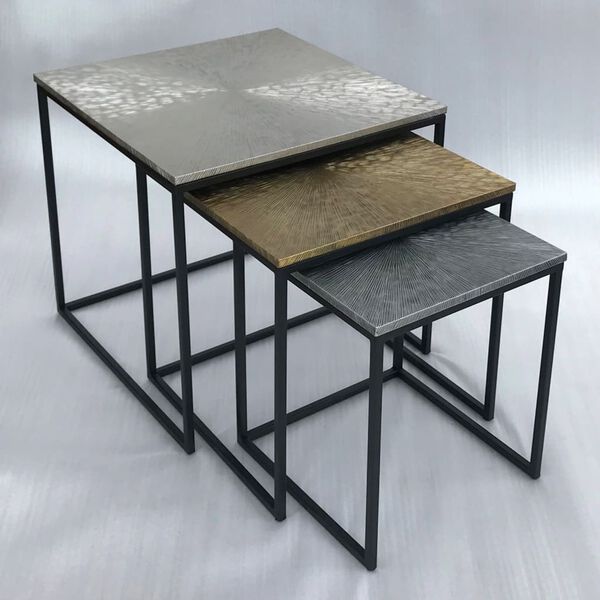 HSM Collection Ensemble de tables basses 3 pcs Fletcher Carr&eacute;