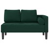 vidaXL Chaise longue avec coussins vert fonc&eacute; velours