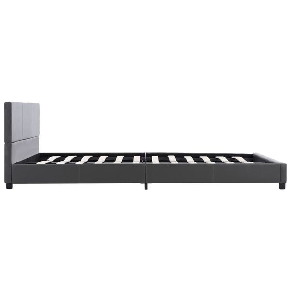 vidaXL Cadre de lit sans matelas gris similicuir 120x200 cm