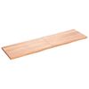 vidaXL Dessus de table marron clair bois ch&ecirc;ne massif trait&eacute;