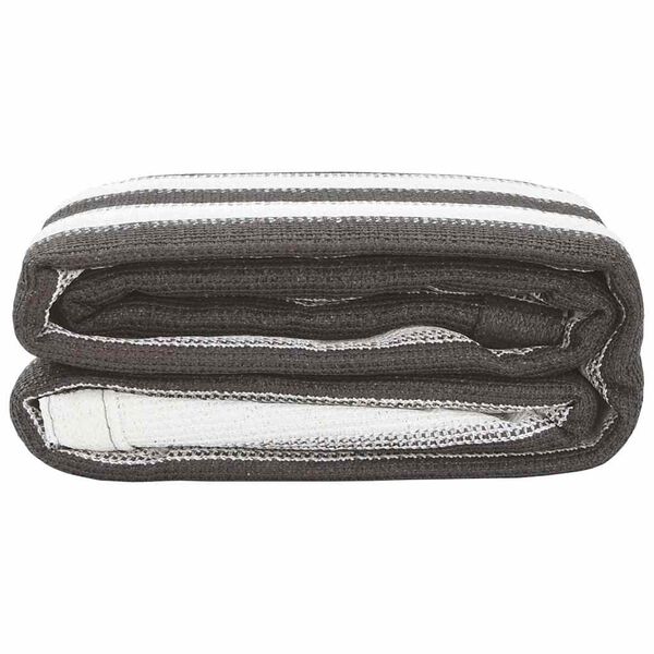 vidaXL Tapis de tente anthracite et blanc 400x400 cm PEHD