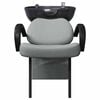 vidaXL Fauteuil de shampooing Gris clair et noir 63 x 141 x 92 cm