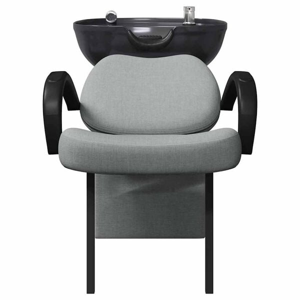 vidaXL Fauteuil de shampooing Gris clair et noir 63 x 141 x 92 cm