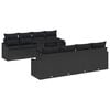 vidaXL Ensemble de canap&eacute; de jardin 9 pc Noir polyrotin