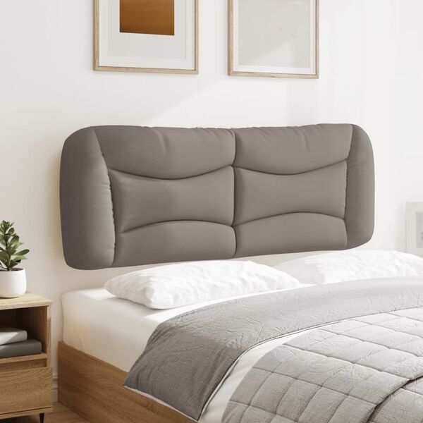 vidaXL Coussin de t&ecirc;te de lit Hvar taupe 120 cm tissu