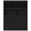 vidaXL Buffet noir 81x37x100 cm bois d'ing&eacute;nierie