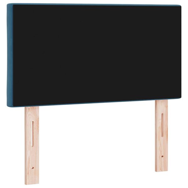 vidaXL Tête de lit avec tête de lit Bleu foncé 80 cm Velours
