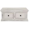 vidaXL Table basse Blanc 70x70x30 cm Bois de manguier massif