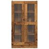 vidaXL Buffet haut vieux bois 82,5x30,5x150 cm bois d'ingénierie