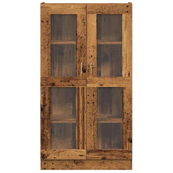 vidaXL Buffet haut vieux bois 82,5x30,5x150 cm bois d'ingénierie