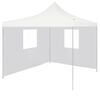 vidaXL Tente de r&eacute;ception pliable avec 2 parois 3x3 m Acier Blanc