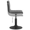 vidaXL Tabouret de bar Gris fonc&eacute; Velours