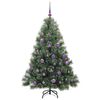 vidaXL Sapin de No&euml;l artificiel avec 150 LED Vert 150 cm PE et PVC