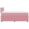 vidaXL Sommier &agrave; lattes de lit avec matelas rose 120x190 cm velours