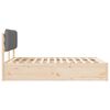 vidaXL Cadre de lit avec t&ecirc;te de lit rembourr&eacute;e Gris clair