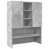 vidaXL Meuble pour machine &agrave; laver Gris b&eacute;ton 70,5x25,5x90 cm