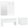 vidaXL Ensemble de meubles de couloir Blanc Bois d'ing&eacute;nierie