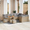 vidaXL Ensemble de canap&eacute; de jardin 12 pcs beige et gris clair