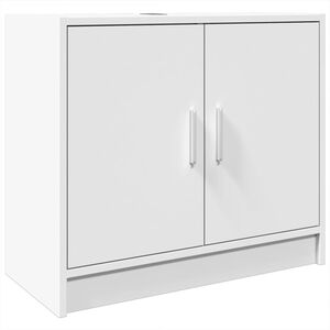 vidaXL Armoire de lavabo blanc 63x29x55 cm bois d'ing&eacute;nierie