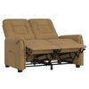 vidaXL Fauteuil de massage inclinable 2 places taupe tissu microfibre