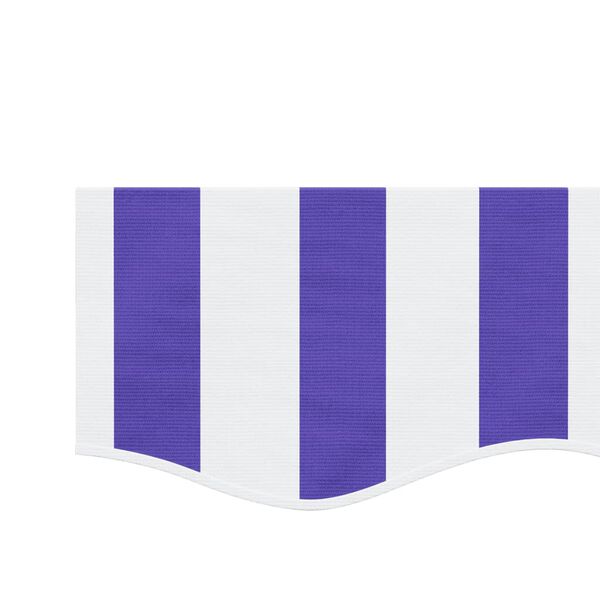 vidaXL Tissu de remplacement de cantonni&egrave;re d&rsquo;auvent rayure bleu blanc