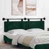 vidaXL T&ecirc;te de lit suspendue Vert fonc&eacute; 170 x 55 x 5 cm Velours
