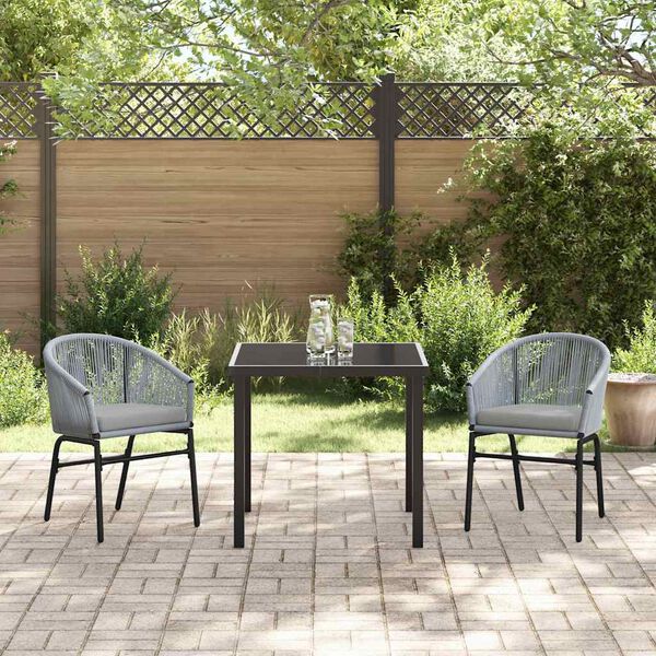 vidaXL Ensemble de salle &agrave; manger pour jardin 3 pcs Anthracite