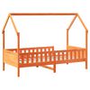 vidaXL Cadre de lit d'enfants forme de maison sans matelas pin